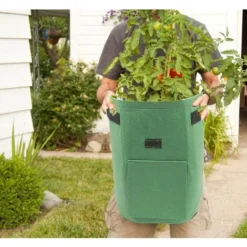 3 Sacs De Culture De Pommes De Terre, Sac De Plantation Jardin Tissu Non Tissé Avec Poignées Fenêtre Sac à Plantes Pour Patate Fraise Tomate Fleur Patios Jardin Balcons -Promos Jardin Noble Magasin 64148173 4