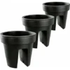 Lot De 3 Jardinières De Balcon 24,5 Cm – 12,3 Litres ARTECSIS- Balconniere Exterieur - Bac à Fleurs Ballustrade - Rond, Anthracite 1 Lot De 3 Jardinières De Balcon 24,5 Cm – 12,3 Litres ARTECSIS- Balconniere Exterieur - Bac à Fleurs Ballustrade - Rond, Anthracite -Promos Jardin Noble Magasin 64884619 1