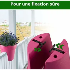 Lot De 3 Jardinières De Balcon 24,5 Cm – 12,3 Litres ARTECSIS- Balconniere Exterieur - Bac à Fleurs Ballustrade - Rond, Anthracite 9 Lot De 3 Jardinières De Balcon 24,5 Cm – 12,3 Litres ARTECSIS- Balconniere Exterieur - Bac à Fleurs Ballustrade - Rond, Anthracite -Promos Jardin Noble Magasin 64884619 3