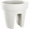 Jardinière De Balcon 24,5 Cm – 12,3 Litres ARTECSIS- Balconniere Exterieur - Bac à Fleurs Ballustrade - Rond, Blanc 2 Jardinière De Balcon 24,5 Cm – 12,3 Litres ARTECSIS- Balconniere Exterieur - Bac à Fleurs Ballustrade - Rond, Blanc -Promos Jardin Noble Magasin 64884641 1