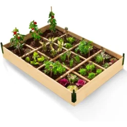 Carré Potager 12 Compartiments + Housse Serre Châssis -Promos Jardin Noble Magasin 6521702 4