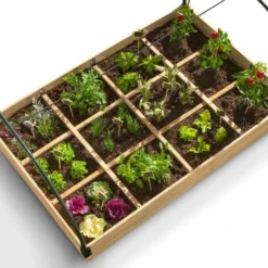 Carré Potager 12 Compartiments + Housse Serre Châssis -Promos Jardin Noble Magasin 6521702 5