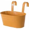 Pots De Fleurs Suspendus En Métal, Crochet Amovible, Balcon Ou Jardinière (27 X 21 X 14,5 Cm) Orange -Promos Jardin Noble Magasin 65502727 1