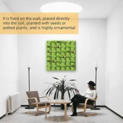 Sacs De Jardinière Suspendus, 36 Poches Suspendues Verticales Murales Pour Jardinière, Sacs De Culture, Jardinage Vertical Verdissant, Conteneur De Fleurs, Sacs De Rangement Pour Plantes (1 M × 1 M) -Promos Jardin Noble Magasin 65503032 5