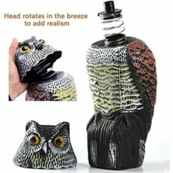 Répulsif Anti-pigeons – Effaroucheur D'oiseaux En Forme De Hibou Réfléchissant, Répulsif Contre Les Oiseaux – Pour Repousser Les Pigeons Corbeaux Et Plus Encore. -Promos Jardin Noble Magasin 65503482 4