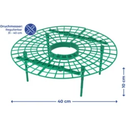 WENKO Support Fraisier, Support Jardinage Anti Limaces Et Escargots, Plastique Résistant, Diamètre Réglable 31 à 40 Cm, Vert -Promos Jardin Noble Magasin 6580376 3