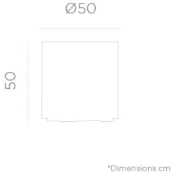 MOOVERE - Pot De Fleurs 50 Blanc Opaque ø50x50cm -Promos Jardin Noble Magasin 65825871 3