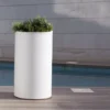 MOOVERE - Pot De Fleurs High 40 Blanc Opaque ø40x80cm -Promos Jardin Noble Magasin 65825878 1
