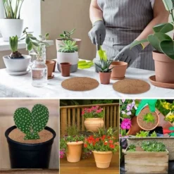 Disque De Paillage, Paillage, 6 Pièces Disque Paillage Coco, 30 X 30cm Fibre De Noix De Coco Disque De Paillage, L'hiver Plantes Protection Tapis, Tapis Coco Plante Pour Les Arbres Et Les Plantes Ephé -Promos Jardin Noble Magasin 66085985 5