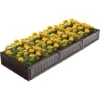 RELAX4LIFE Jardinière Surélevée Modulable En HDPE Lot De 8 Panneaux Carré Potager Extérieur Avec 8 Piquets En Métal, Utilisastion Polyvalente Bac à Fleurs Bac à Sable (Lot De 8 Panneaux, Marron) -Promos Jardin Noble Magasin 66210671 1
