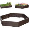 RELAX4LIFE Jardinière Surélevée Modulable En HDPE Lot De 6 Panneaux Carré Potager Extérieur Avec 8 Piquets En Métal, Utilisastion Polyvalente Bac à Fleurs Bac à Sable (Lot De 6 Panneaux, Marron) 2 RELAX4LIFE Jardinière Surélevée Modulable En HDPE Lot De 6 Panneaux Carré Potager Extérieur Avec 8 Piquets En Métal, Utilisastion Polyvalente Bac à Fleurs Bac à Sable (Lot De 6 Panneaux, Marron) -Promos Jardin Noble Magasin 66210776 1