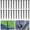 Solde- AGILITY, AGILITY Lot De 60 Piquets De Fixation Ancrage Piquet De Terre Avec Barbillon Extra Résistant Tissu De Mauvaises Herbes De Paysage En Plastique Noir Pour La Fixation Des Tissus Anti Mau -Promos Jardin Noble Magasin 67903778 1