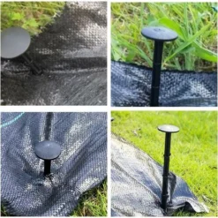 Solde- AGILITY, AGILITY Lot De 60 Piquets De Fixation Ancrage Piquet De Terre Avec Barbillon Extra Résistant Tissu De Mauvaises Herbes De Paysage En Plastique Noir Pour La Fixation Des Tissus Anti Mau -Promos Jardin Noble Magasin 67903778 5