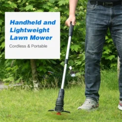Tondeuse à Gazon électrique Sans Fil Portable Portable Léger Tondeuse Tondeuse USB Rechargeable Tondeuse électrique Mangeur De Mauvaises Herbes -Promos Jardin Noble Magasin 69422386 3