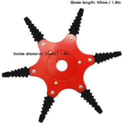 6 Dents 180 Degrés Rotatif En Dents De Scie Tondeuse à Gazon Lame Débroussailleuse Accessoires Universels Jardin Lames De Coupe Gazon Avec Bord De Coupe Double Face -Promos Jardin Noble Magasin 69422690 3