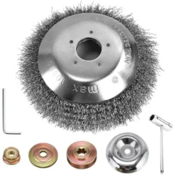 Débroussailleuse à Mauvaises Herbes, Brosse à Mauvaises Herbes 200 Mm 25,4 Mm, Accessoires De Débroussailleuse Professionnels, Brosse Métallique Fine, élimination Efficace De La Mousse, élimination D