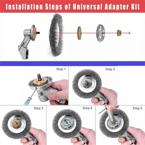 Débroussailleuse à Mauvaises Herbes, Brosse à Mauvaises Herbes 200 Mm 25,4 Mm, Accessoires De Débroussailleuse Professionnels, Brosse Métallique Fine, élimination Efficace De La Mousse, élimination D 5 Débroussailleuse à Mauvaises Herbes, Brosse à Mauvaises Herbes 200 Mm 25,4 Mm, Accessoires De Débroussailleuse Professionnels, Brosse Métallique Fine, élimination Efficace De La Mousse, élimination D – Image 3