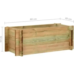 Jardinière Surélevée Pour Légumes Bois De Pin Imprégné 80 Cm VidaXL -Promos Jardin Noble Magasin 7006545 5