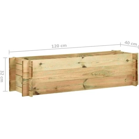 Jardinière Surélevée De Légumes Bois De Pin Imprégné 120 Cm VidaXL 5 Jardinière Surélevée De Légumes Bois De Pin Imprégné 120 Cm VidaXL – Image 3