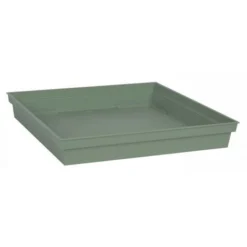 Soucoupe Carré Toscane - 32.6x32.6cm - Vert Laurier - EDA Plastiques