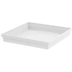 Soucoupe Carré Toscane - 26.7x26.7cm - Blanc - EDA Plastiques