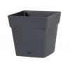 Pot Carré Toscane Avec Réserve D'eau 3.4L - 18x18cm - Anthracite - EDA Plastiques 2 Pot Carré Toscane Avec Réserve D'eau 3.4L - 18x18cm - Anthracite - EDA Plastiques -Promos Jardin Noble Magasin 70246324 1