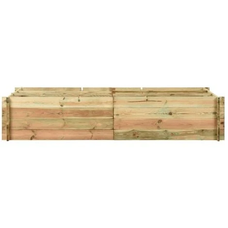 Jardinière Pour Légumes Bois De Pin Imprégné 197x100x40 Cm VidaXL 4 Jardinière Pour Légumes Bois De Pin Imprégné 197x100x40 Cm VidaXL – Image 2