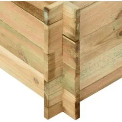 Jardinière Pour Légumes Bois De Pin Imprégné 120x120x40 Cm VidaXL -Promos Jardin Noble Magasin 7112551 4