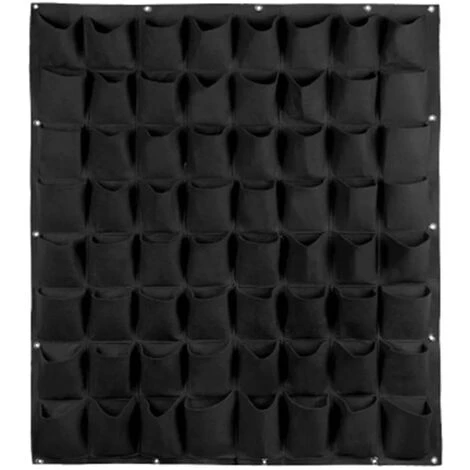 64 Poches De Plantes Noires Sacs De Culture Jardin Sac De Plantation Tenture Murale Conteneur De Culture De Fleurs 4 64 Poches De Plantes Noires Sacs De Culture Jardin Sac De Plantation Tenture Murale Conteneur De Culture De Fleurs – Image 2