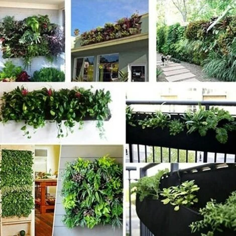 64 Poches De Plantes Noires Sacs De Culture Jardin Sac De Plantation Tenture Murale Conteneur De Culture De Fleurs 6 64 Poches De Plantes Noires Sacs De Culture Jardin Sac De Plantation Tenture Murale Conteneur De Culture De Fleurs – Image 4