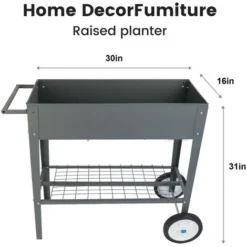 Jardinière Sur Pied Métal Pour Bac à Fleurs Mobile Potager De Surélevée Bac Jardinière Potagère (76x40x79 Cm)-Gris 10 Jardinière Sur Pied Métal Pour Bac à Fleurs Mobile Potager De Surélevée Bac Jardinière Potagère (76x40x79 Cm)-Gris -Promos Jardin Noble Magasin 71554538 4