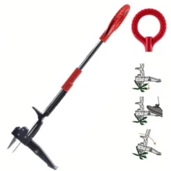 RootSlayer - VENTEO - Désherbeur Manuel Et Extracteur De Mauvaises Herbes Avec Pédale - Acier Inoxydable - Griffes Et Pédales Pour Déterrer Les Racines - Outil De Désherbage Manuel Pour Jardin
