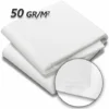 Voile D’hivernage En Polypropylème 50g/m² 1.5x20m Avec Piquets Blanc