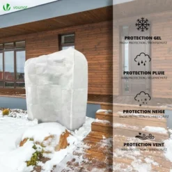 Lot De 3 Housse Hivernage Plante Avec Cordon Et Zipper Polypropylème 80g/m² 200x240cm Blanc -Promos Jardin Noble Magasin 72050596 3