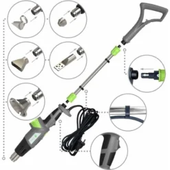 Desherbeur Electrique Pistolet A Air Chaud 2000W Avec 5 M De Cable Et 5 Buses -Promos Jardin Noble Magasin 72050646 3