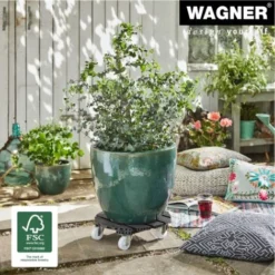 Scooter Végétal Wpc Ø 38,5 X 11 Cm I à L'extérieur + Intérieur I Capacité De Charge 150 Kg -Promos Jardin Noble Magasin 72580007 4