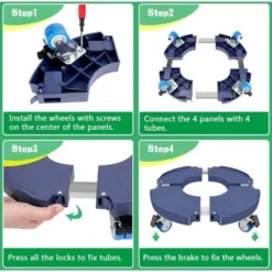 MINKUROW Porte Plante A Roulettes, Support Plante 40-58cm Réglable Pour Pot De Fleur Pied De Parasol, Plateau Roulant Pour Intérieur À Extérieur, Capacité De Charge 150 Kg 11 MINKUROW Porte Plante A Roulettes, Support Plante 40-58cm Réglable Pour Pot De Fleur Pied De Parasol, Plateau Roulant Pour Intérieur À Extérieur, Capacité De Charge 150 Kg -Promos Jardin Noble Magasin 72581940 5