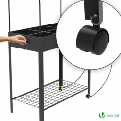 Potager Sureleve Avec Bache PVC 80.5x130x43cm Noir -Promos Jardin Noble Magasin 72634973 5