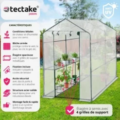 Serre De Jardin Souple 2,23 M² - Tente, Abri De Jardin, Serre De Jardinage -Promos Jardin Noble Magasin 7514192 2