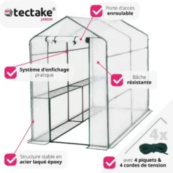 Serre De Jardin Souple 2,23 M² - Tente, Abri De Jardin, Serre De Jardinage -Promos Jardin Noble Magasin 7514192 3