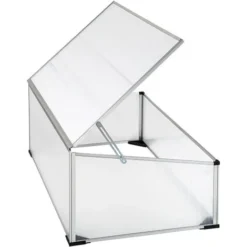 Mini Serre En Aluminium - Mini Serre De Culture, Châssis De Jardin, Mini Serre De Jardin - 102 X 61 X 41 / 31 Cm -Promos Jardin Noble Magasin 7514438 3