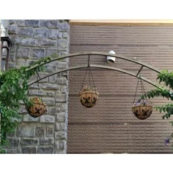 2 Pièces Panier De Fleurs à Suspendre En Métal, Panier De Fleurs à Suspendre En Fibre De Coco, Panier De Fleurs à Suspendre, Pour Plantes D'intérieur Et D'extérieur -Promos Jardin Noble Magasin 77575752 4