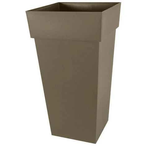 EDA Vase Haut Carré Toscane XXL - Taupe - 98L - 43.3x43.3x80cm 3 EDA Vase Haut Carré Toscane XXL - Taupe - 98L - 43.3x43.3x80cm