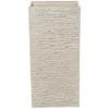 Haut Cache-Pot Beige Carré 30 X 30 X 60 Cm Pot De Fleurs Robuste En Pierre Et Polyrésine Au Design Moderne Idéal Pour Extérieur Et Intérieur Beliani -Promos Jardin Noble Magasin 7766498 1