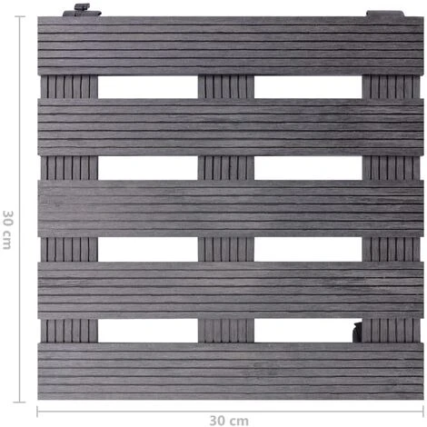 Lot De 4 Chariots à Plantes | Support Et Plateau Pour Jardinière Gris 30x30x7,5 Cm WPC 93076 7 Lot De 4 Chariots à Plantes | Support Et Plateau Pour Jardinière Gris 30x30x7,5 Cm WPC 93076 – Image 5