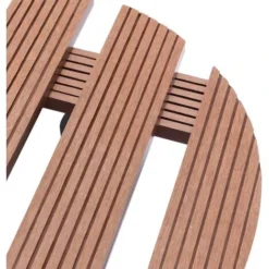 Lot De 2 Chariots à Plantes | Support Et Plateau Pour Jardinière Marron Ø30x7,5 Cm WPC 93360 -Promos Jardin Noble Magasin 77691509 4