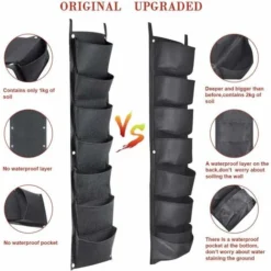 Sacs à Plantes, Mis à Jour Jardinière Murale Verticale à 7 Poches Sacs De Plantation Suspendus Muraux Pour Les Plantes De Clôture De Jardin De Pelouse De Jardin 9 Sacs à Plantes, Mis à Jour Jardinière Murale Verticale à 7 Poches Sacs De Plantation Suspendus Muraux Pour Les Plantes De Clôture De Jardin De Pelouse De Jardin -Promos Jardin Noble Magasin 78025861 3