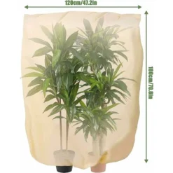 Bâche De Protection Des Plantes, Couverture D'hiver Végétale épaissie Réglable, Voile D'hiver Contre Le Gel, Pour Palmiers Et Oliviers, 180x120cm Beige -Promos Jardin Noble Magasin 78026037 3