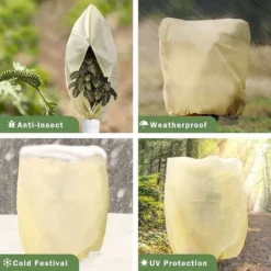 Bâche De Protection Des Plantes, Couverture D'hiver Végétale épaissie Réglable, Voile D'hiver Contre Le Gel, Pour Palmiers Et Oliviers, 180x120cm Beige -Promos Jardin Noble Magasin 78026037 4