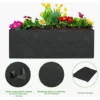 3 Pièces Rectangulaire Feutre Sac De Plantation Noir 50 30 20cm -Promos Jardin Noble Magasin 78045005 1